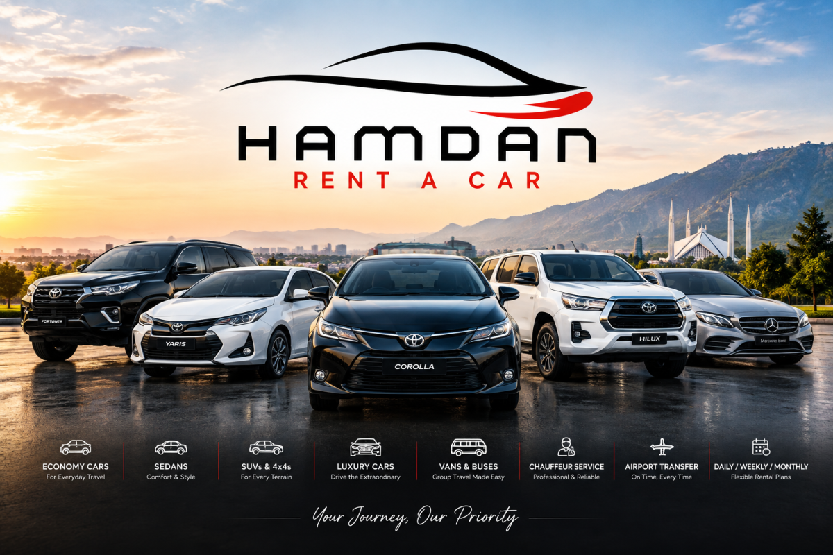 Hamdan Rent a Car Islamabad Services and cars